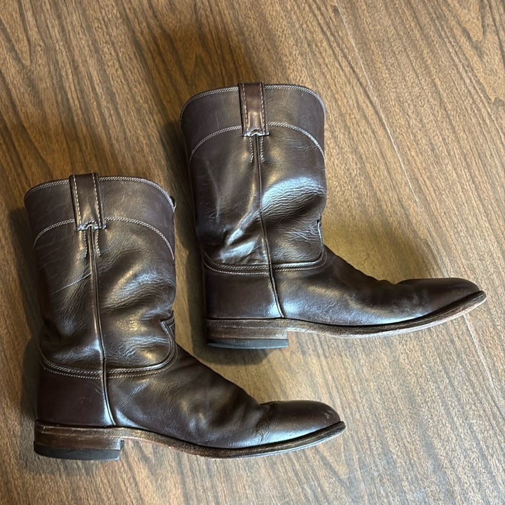 Justin 3132 Rodeo Brown Leather Roper Boot Mens Size 11 D